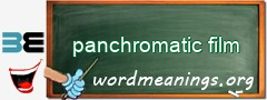 WordMeaning blackboard for panchromatic film